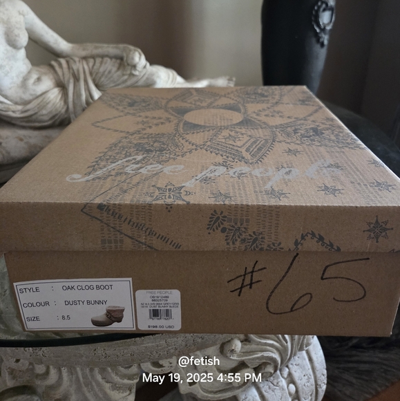 Free People Oak Genuine Shearling Clog Boot Suede Buckle Designer #65 - Picture 8 of 12